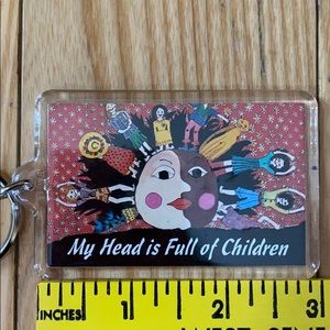 My Head is Full of Children Multicultural kiki suarez Key Chain